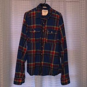 Men's A&F 100% cotton flannel button down